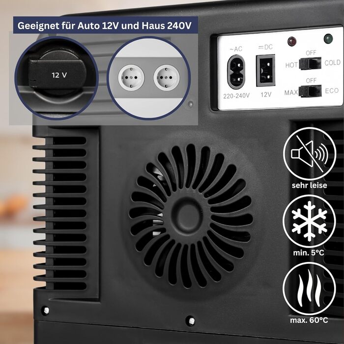 Міні-холодильник KS15: охолодження та підігрів, 15L, 230V/12V, для дому та авто, міні-бар