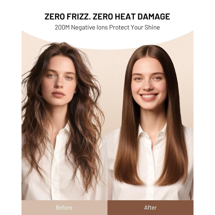 Іонічний дорожній фен HITTIONA 3 в 1 з диффузором, золото: швидке сушіння, подвійна напруга (100-240V), низький рівень шуму