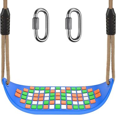 Гойдалка садові SELEWARE: набір з канатом 2м, 2 карабінами, міцна, чорна