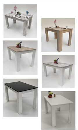 Обідній стіл Sonoma Дуб світлий сагерау білий, масив дерева, 110x70 см