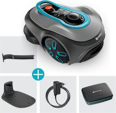 Робот-газонокосачка Gardena Smart Sileno Free Set 600 м²: LONA Intelligence, обрізка по краях, без кабелю, тиха робота, керування через додаток (19921-20)