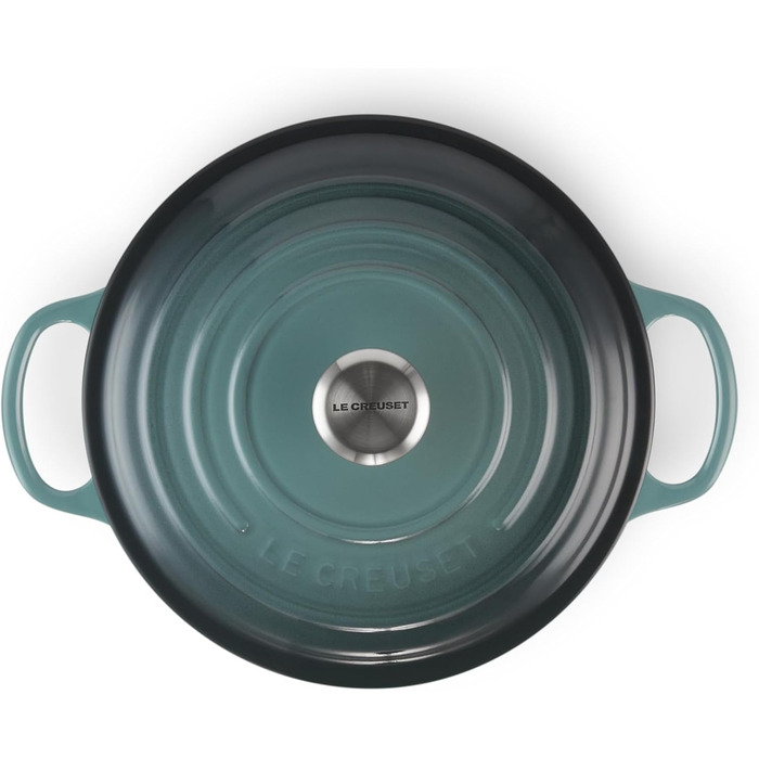 Каструля чавунна Le Creuset Signature, 22 см, 4,2 л, для всіх типів плит включаючи індукційну (Ocean)