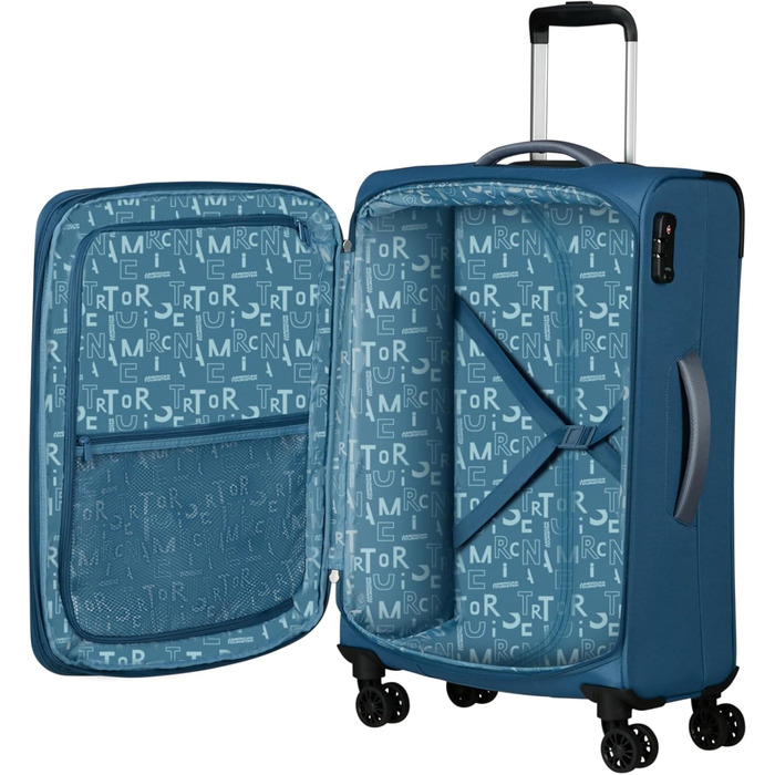 Валіза American Tourister Pulsonic Spinner L, 81 см, 113/122 л, Coronet Blue