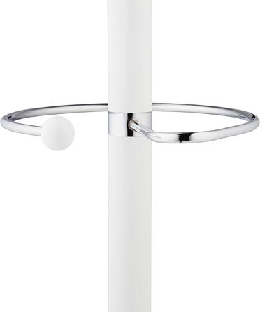 Стійка для одягу Relaxdays з підставкою для парасольки, 16 гачків, 176,5 x 36,5 см, мармурова основа, золота/біла