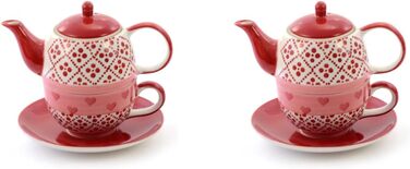 Чай для одного набору Joseppa Ceramic, 4 шт. Глечик 0.4 л, Чашка 0.2 л, 2 шт.