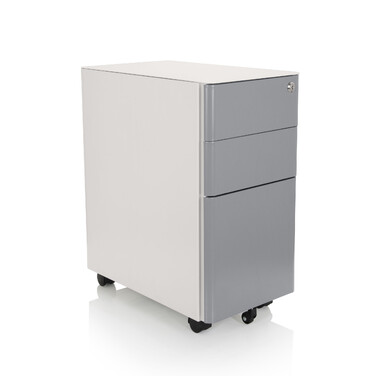 Модельний рол-контейнер COLOR I (білий / сірий метал) від hjh OFFICE