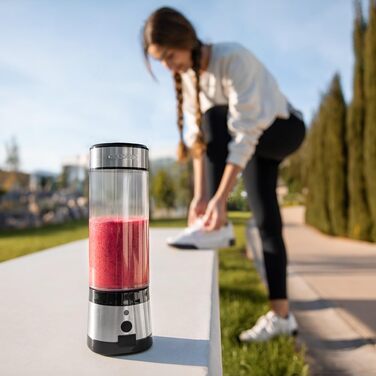 Портативний блендер Cecotec Power Titanium 300 EasyGo: 350W, подрібнює лід, 4 леза з титановим покриттям, 2 кухоль та 2 кришки