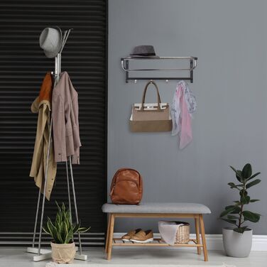 Настінна вішалка Relaxdays з полицею