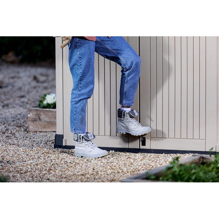 Мультифункціональний ящик для сміття Keter Store-it-Out Midi 845 л, 130x74x110 см, поліпропілен, сірий/чорний, захист від УФ, водонепроникний, з можливістю замикання