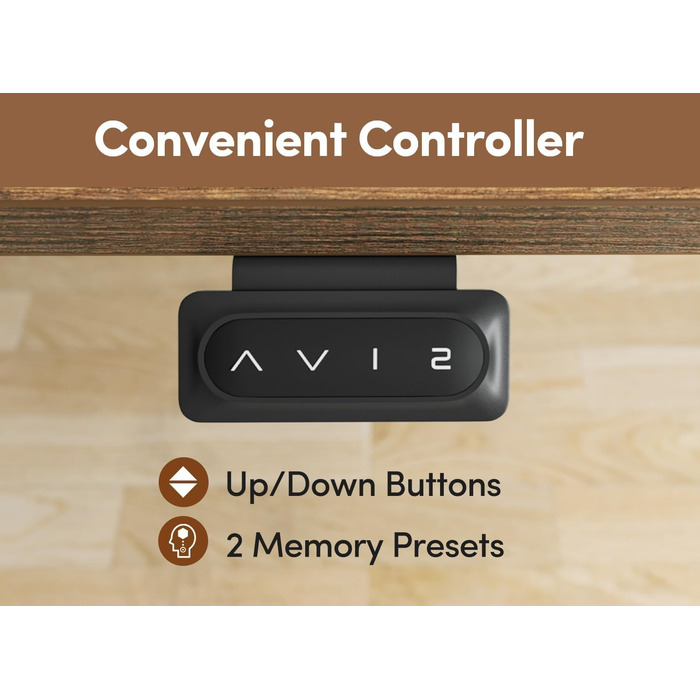 Електричний стіл CUBICUBI з регулюванням висоти, Stehpult T-подійна ніжка зі сталі, пам'ять, антиколізійна система, чорний каркас/стільниця