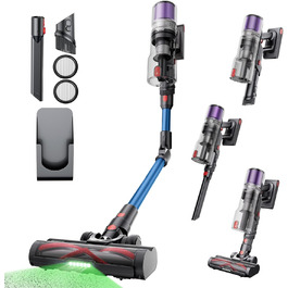 Бездротовий пилосос Proscenic P16: акумуляторний, 550W, 65 хв роботи, гнучкий згин, GreenEye, антизаплутувальна насадка, для килимів, твердих поверхонь, шерсті тварин, синій Бездротовий пилосос Proscenic P16: акумуляторний, 550W, 65 хв роботи, гнучкий згин, GreenEye, антизаплутувальна насадка, для килимів, твердих поверхонь, шерсті тварин, синій