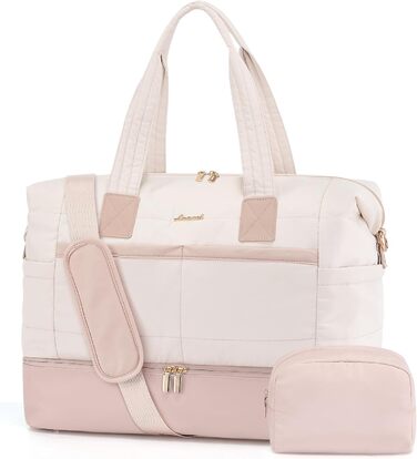 Сумка-мішок LOVEVOOK для подорожей, велика дорожня сумка для жінок, 52x38x25 см, 50 л, з відділенням для взуття та косметичкою