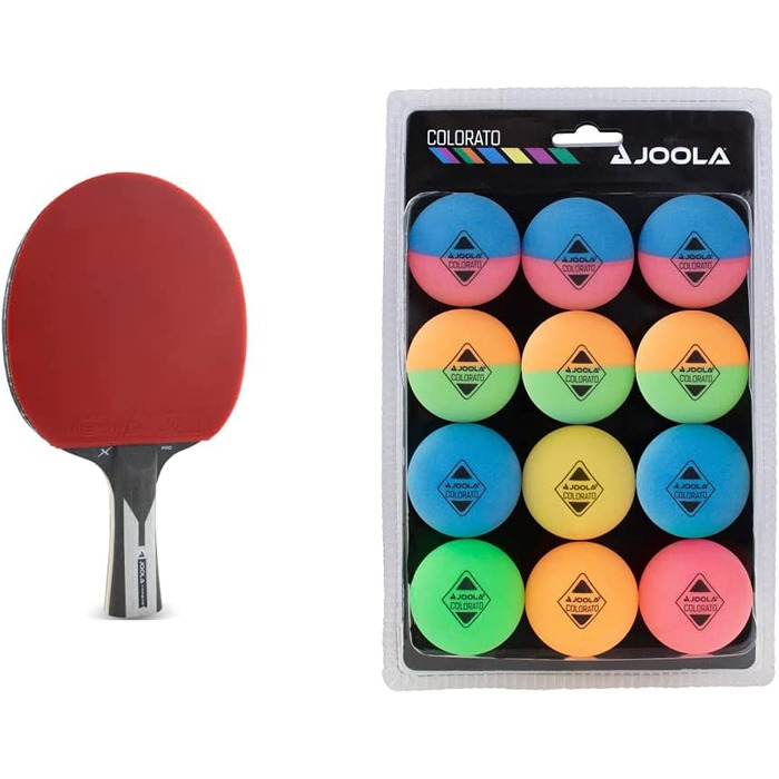Ракетки для настільного тенісу JOOLA Carbon Pro затверджені ITTF професійні ракетки для настільного тенісу для змагань (Carbon X Pro, комплект з набором для настільного тенісу)