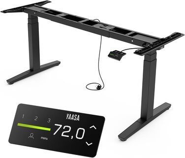 Рамка Yaasa Frame S для столу, регулювання висоти, USB-порт, 2-х рівневий телескопічний механізм, блокування клавішами (білий)