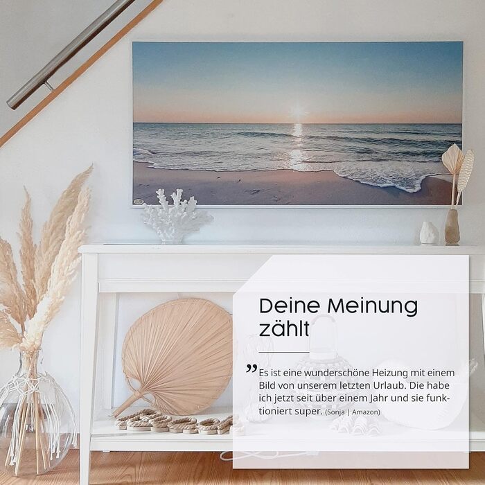 Інфрачервовий обігрівач з зображенням - Національний парк (18) - 1200 Вт з термостатом та додатком Könighaus - білий каркас