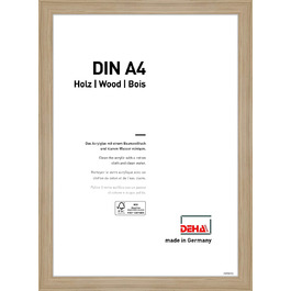 Дерев'яна рамка для фотографій DEHA Fontana / 229 ,7 см (А4) / Дуб / Фото / Колаж Документ документ майстер лист Сертифікат / a