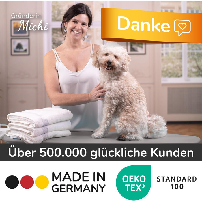 Покриття для прасувальної дошки Turbo 120x45 см, німецька якість, бавовняне покриття ÖKOTEX, терморефлексія, 5 розмірів, фіксатор EasyFit, XL площею 120-125x40-45 см, блакитно-сірий колір