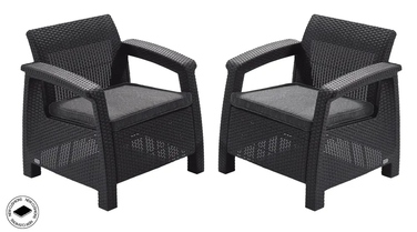 Комплект садових меблів Curver Keter Corfu II DUO, сірий, 2 предмети