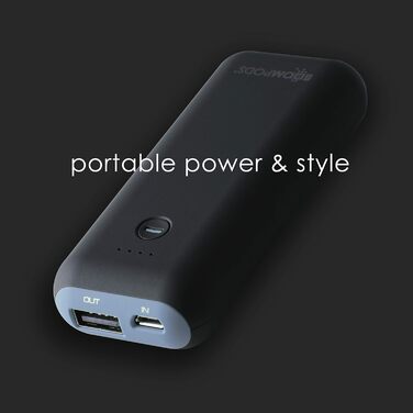 Бумподи Powerboom 5000mAh Powerbank - швидка зарядка, компактний, універсальний для подорожей