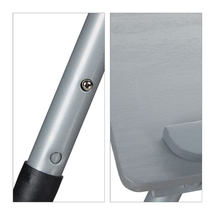 Relaxdays Регульований столик для ноутбука сірого кольору