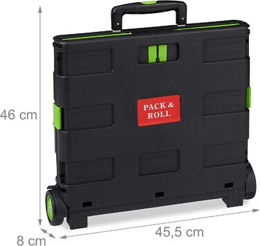 Складний візок для покупок з телескопічною ручкою, 2 гумові візки вагою до 35 кг, візок для покупок з алюмінію і АБС-пластика (Зелена, 4 упаковки), 1