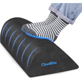 Підставка для ніг під стіл CloudBliss - м'яка, знімний чохол, для офісу, авто, дому