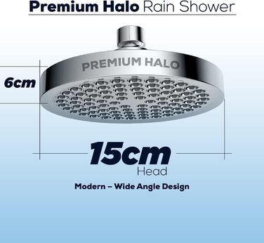 Стаціонарний душовий розпилювач Halo Rain хромований