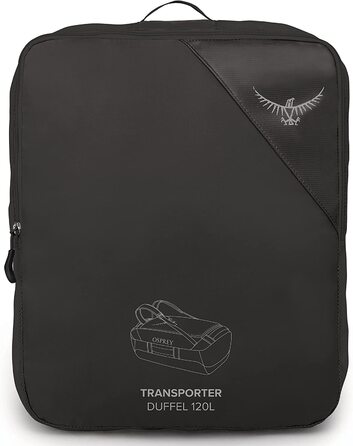 Спортивна сумка Osprey унісекс для дорослих 120 розмір підходить всім чорний