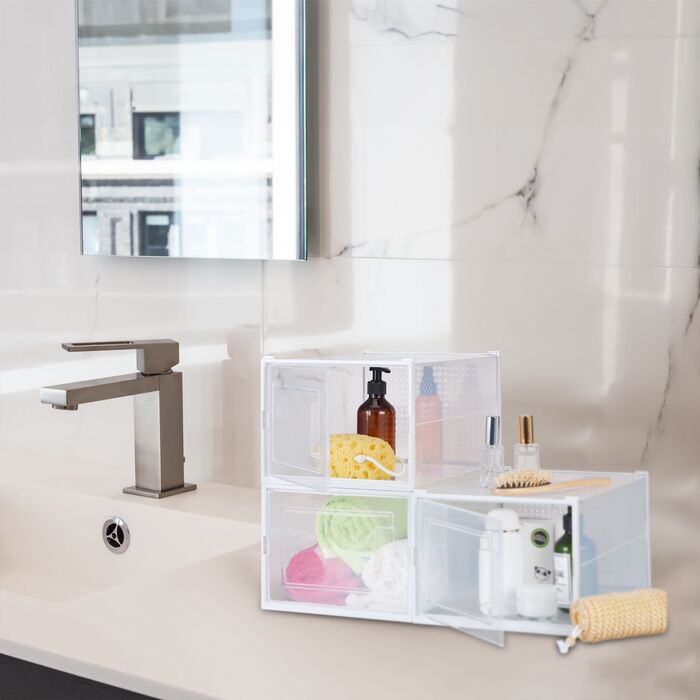 12 коробок для взуття Relaxdays, прозорі