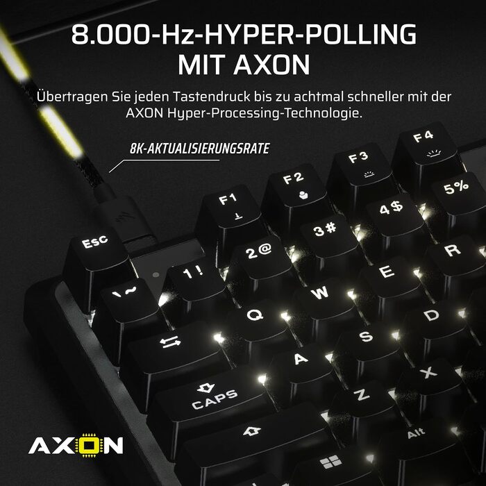 Ігрова механічна клавіатура Corsair K70 MAX RGB QWERTZ DE (Tenkeyless) - сіра