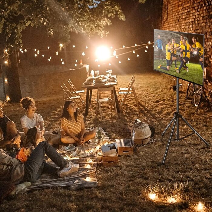 Підставка для телевізора COSTWAY, регульована по висоті, для телевізорів 21-47 дюймів (Plasma/LCD/LED), до 35 кг, чорна