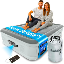 Huddle® Розкішна надувна ліжко з Dual-Pump SlumberGuard™ - надувна ліжко з помпою | Двоспальна надувна ліжко
