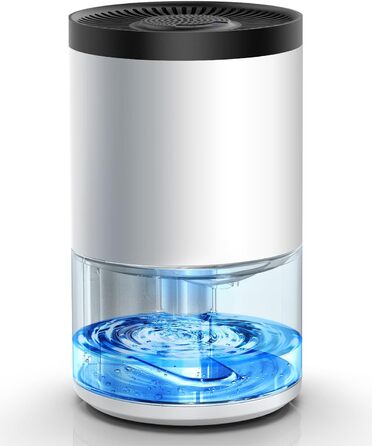 Електричний осушувач повітря без контейнера, 1000 мл, компактний, тихий, з автовимкненням, портативний, для офісу, спальні, ванної кімнати, білий