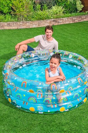 Дитячий надувний басейн Bestway Rainbow Splash, 150×53 см