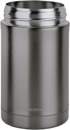 Вакуумний контейнер Isosteel VA-9684AT з подвійними стінками 0,5 л, 18/8 з нержавіючої сталі з матовою ізоляцією, сірий, 0,5 літра