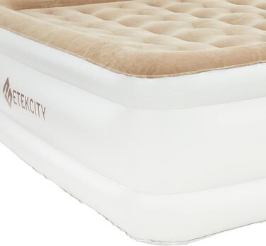 Надувне ліжко Etekcity EAM-ET2 для 1 особи - односпальне надувне ліжко для кемпінгу та відпочинку, 203 x 152 x 46 см, білий