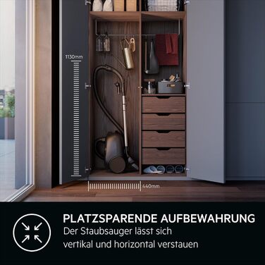 Пилсос AEG CLEAN 6000 з мішком, висока потужність, насадки, 55% перероблений пластик, для власників домашніх тварин, чищення м'яких меблів, радіус дії 12 м, 850 Вт, блакитний, AB61C2DBS Матовий блакитний