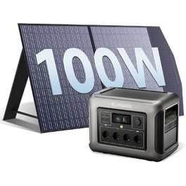 Powerstation ALLPOWERS R1500 LITE: портативна електростанція 1056Wh з LFP акумулятором, 4x 1600W AC вихід, сонячна панель, швидка зарядка, резервне живлення для кемпінгу, RV, невідключуваність