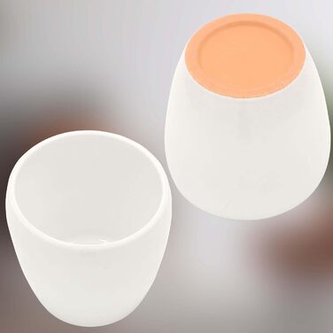 Керамічні горщики для квітів KOTARBAU® (15 см, діаметр 13,5 см, білі)