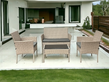 Комплект садових меблів із техноротанга MTG Trade Group, бежевий, 4 предмети