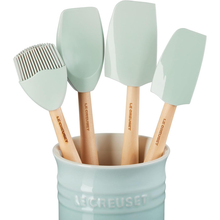 Набір кухонних аксесуарів Le Creuset Craft Series з керамічним казаном, 5 предметів, колір Морська сіль (Sea Salt)