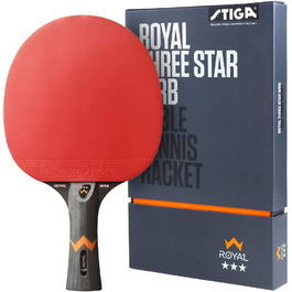 Ракетки для настільного тенісу STIGA Royal 3 зірки, чорний / червоний