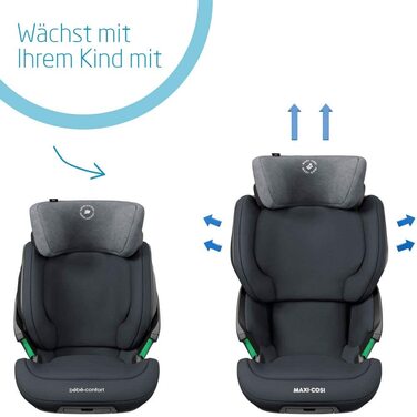 Автокрісло Maxi-Cosi Kore i-Size, 3,5-12 років, 100-150 см, автокрісло ISOFIX, регульована висота/ширина, система бічного захисту плюс, швидке та легке кріплення, (справжній графіт)