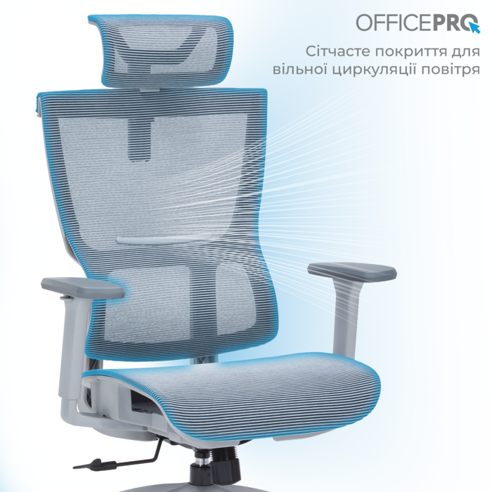 Крісло офісне OfficePro Elegant OC660-G-DG-DG