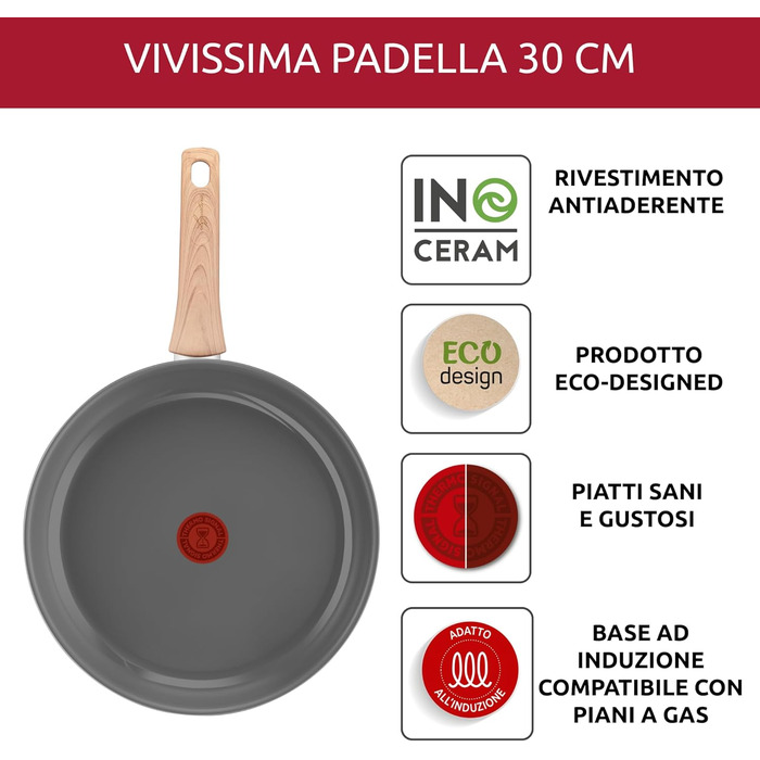 Сковорода Lagostina Vivissima 20 см з керамічним покриттям, для всіх типів плит (індукція)