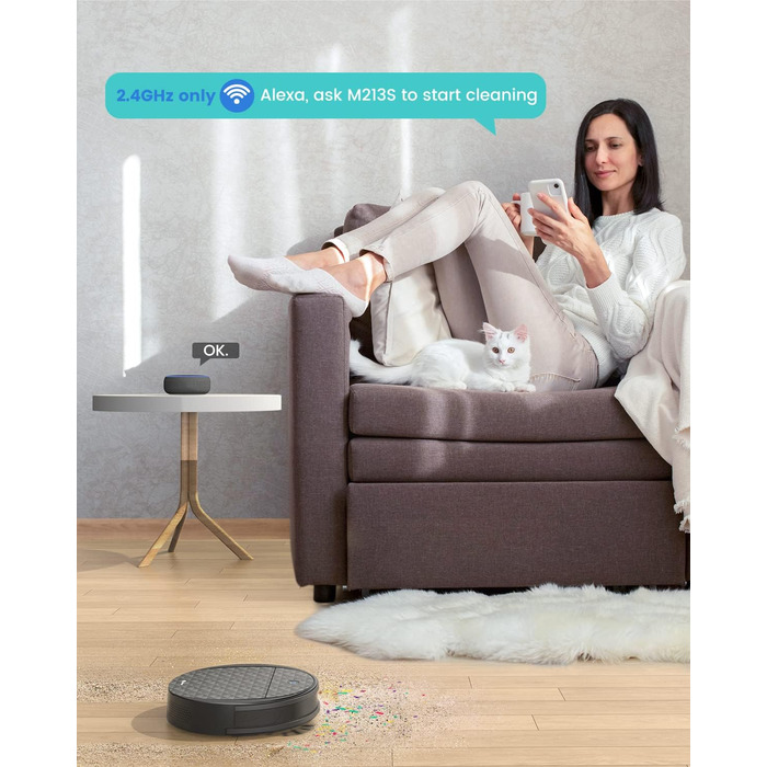 Робот-пилосос LEFANT M330 з функцією миття, 5000Pa, лазерна навігація, PSD-технологія, керування через додаток, 160 хв, для тварин, килимів, твердих підлог, сірий (M1 Чорний)