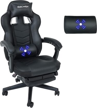 Крісло для геймерів з масажем YU YUSING ‎121 см чорне