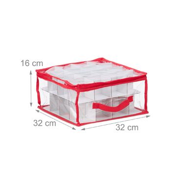 Набір з 3 коробок для зберігання новорічних кулічок Relaxdays