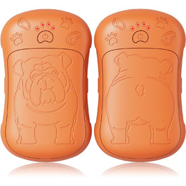 Електричні грілки для рук, 2 шт., 6000 мАг, акумулятор, багаторазові, зарядні, ідеальні для спорту на відкритому повітрі, полювання, гольфу, кемпінгу, теплий подарунок для жінок, чоловіків, дітей (Помаранчевий)