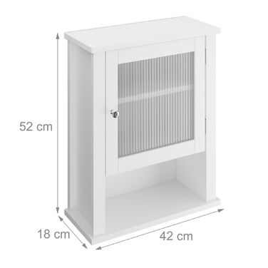 Підвісна шафка для ванної кімнати Relaxdays з дверцятами